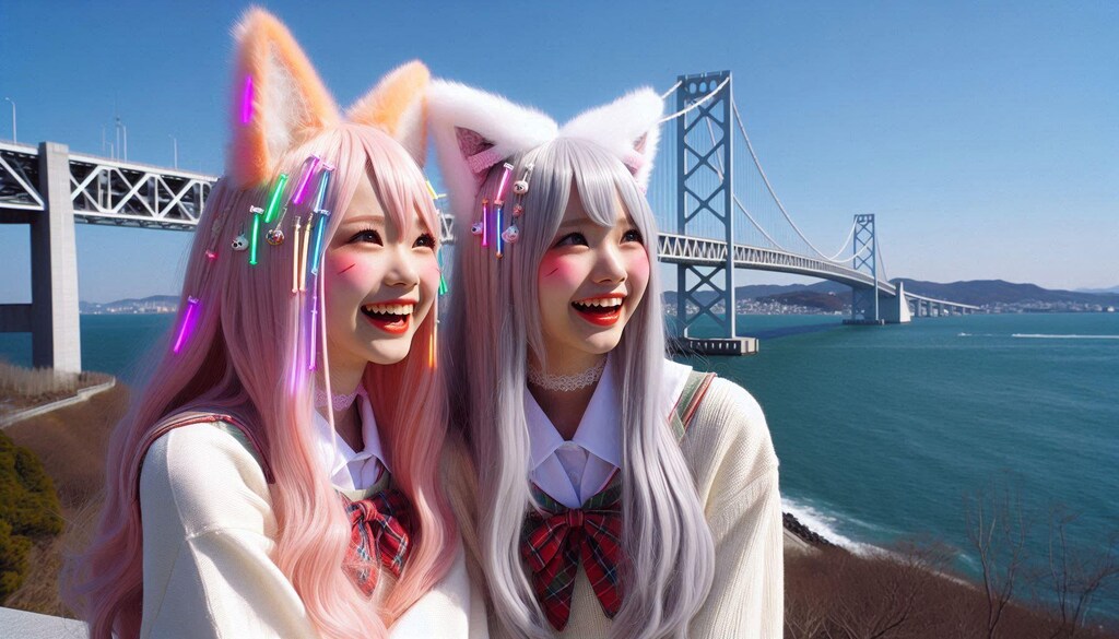 明石大橋を見に来た