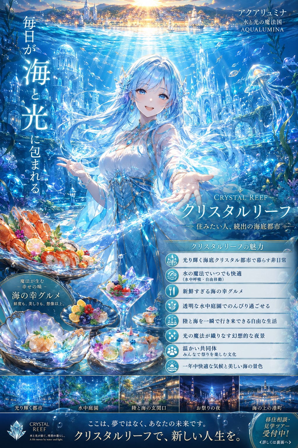〜 魔法が育む幸せの味 〜極上グルメの海底都市、クリスタルリーフへようこそ！