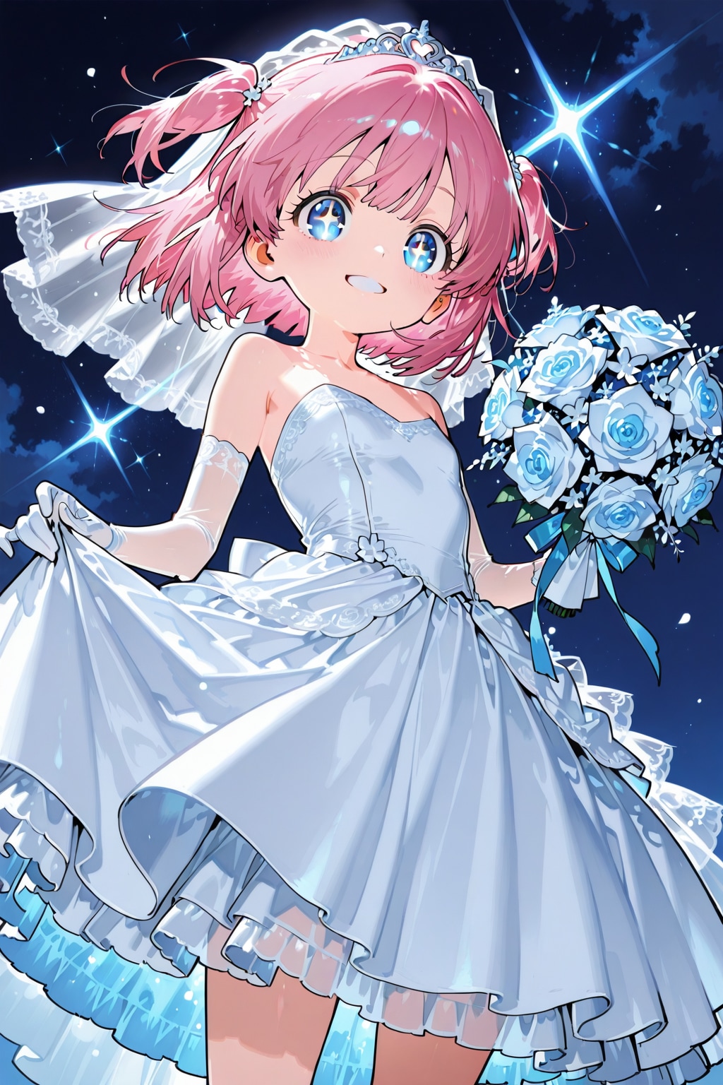 ウェディングドレスの桃華ちゃん♪ | の人気AIイラスト・グラビア
