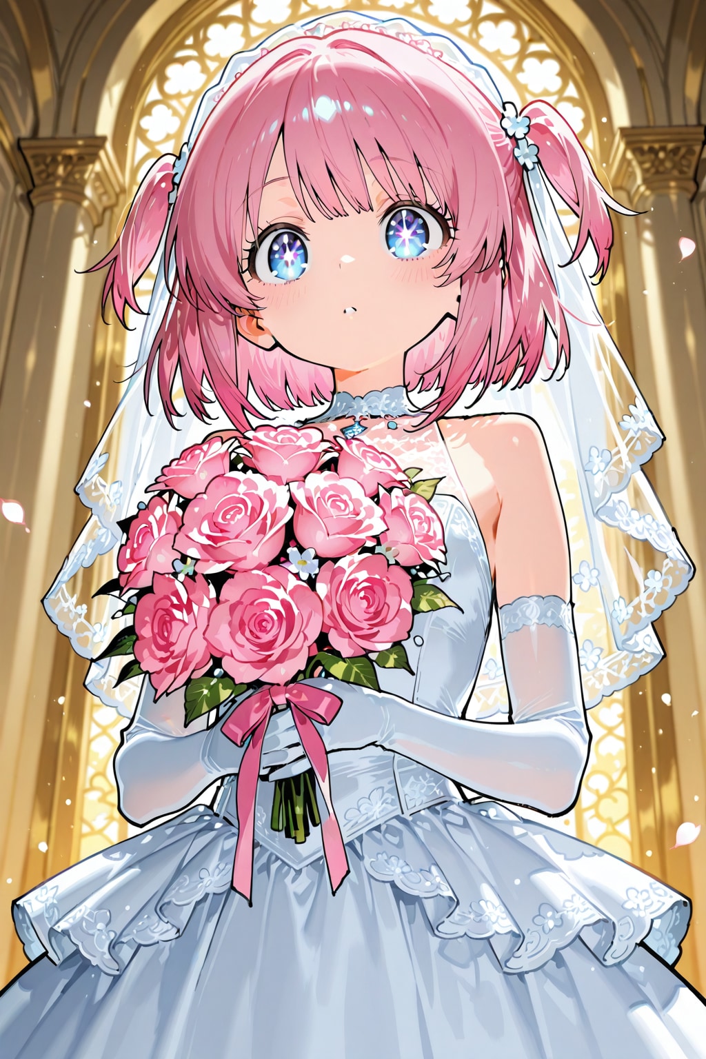 ウェディングドレスの桃華ちゃん♪
