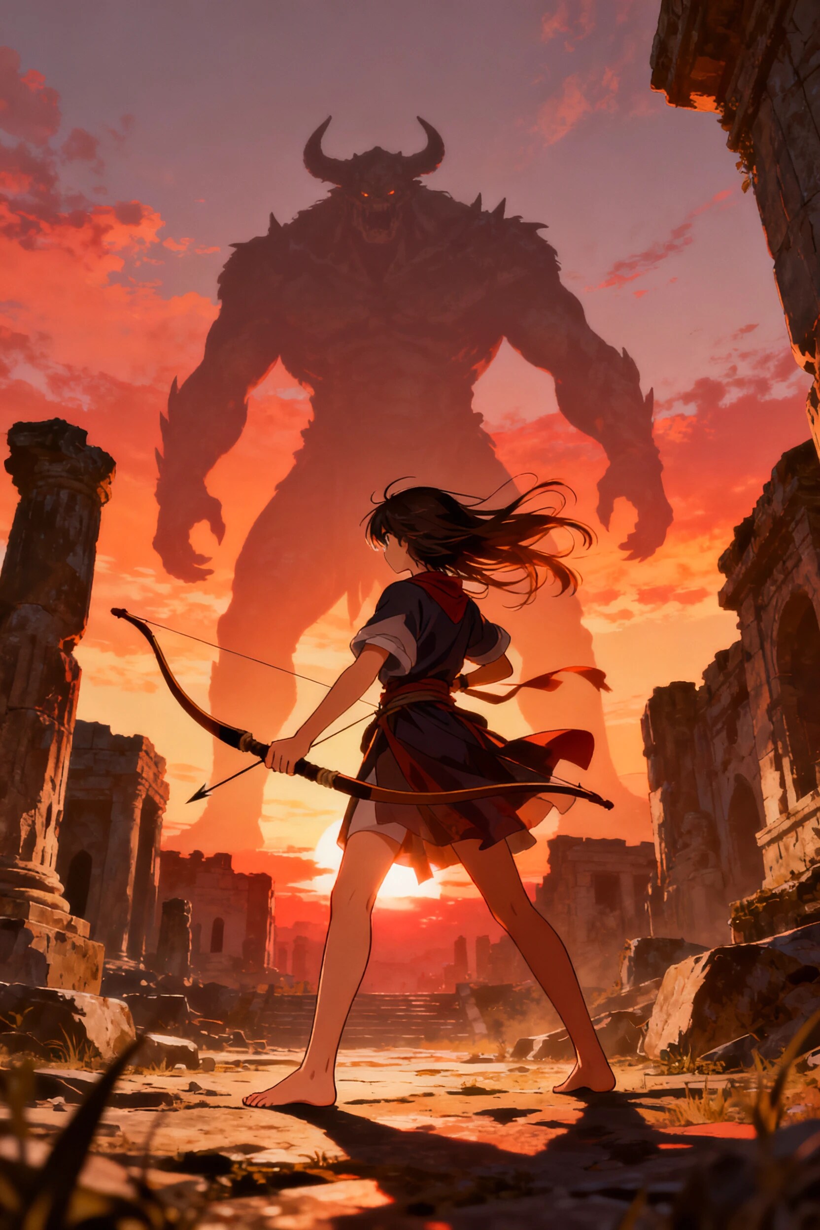裸足アーチャー