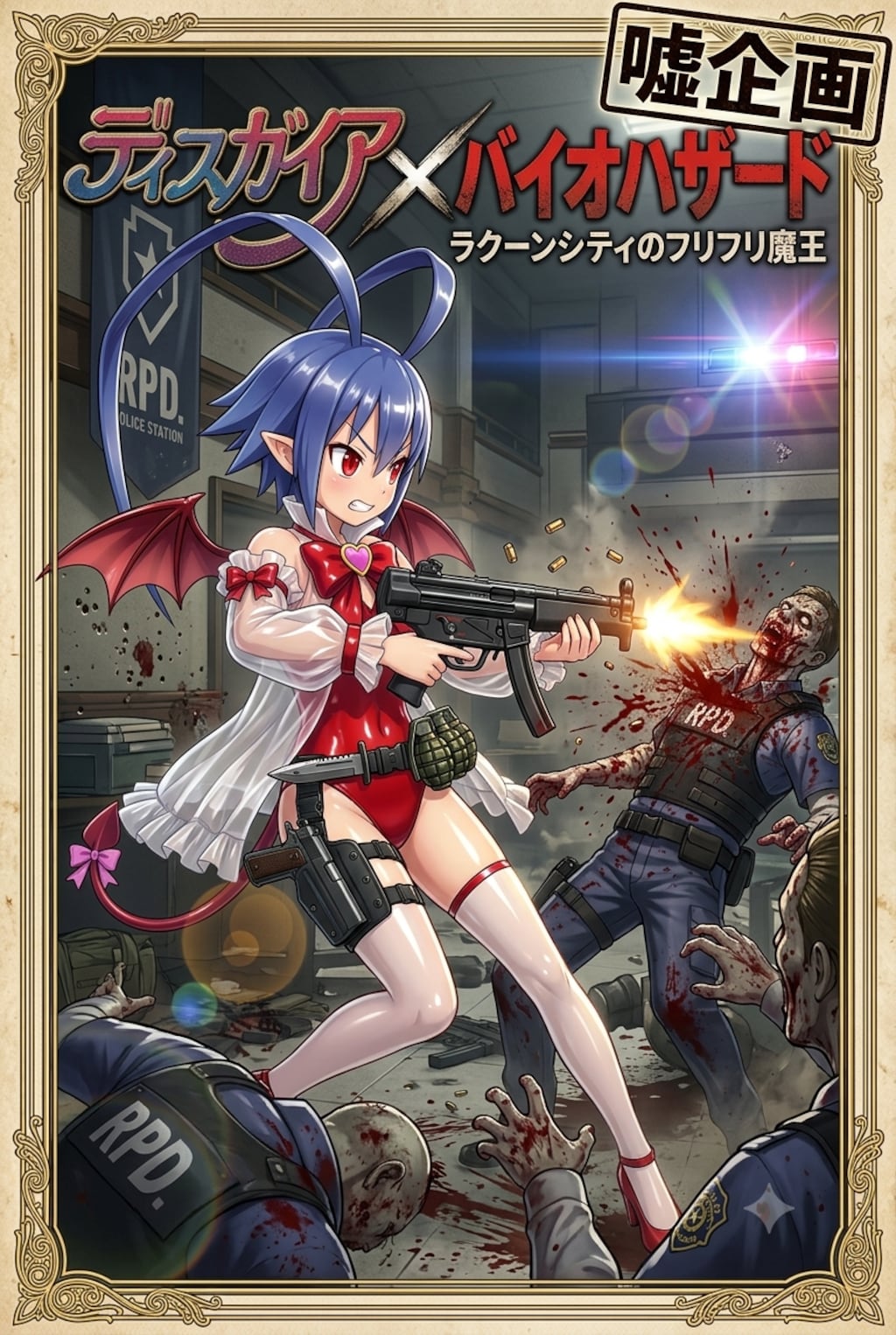 ディスガイア✕バイオハザード表紙　ラハール