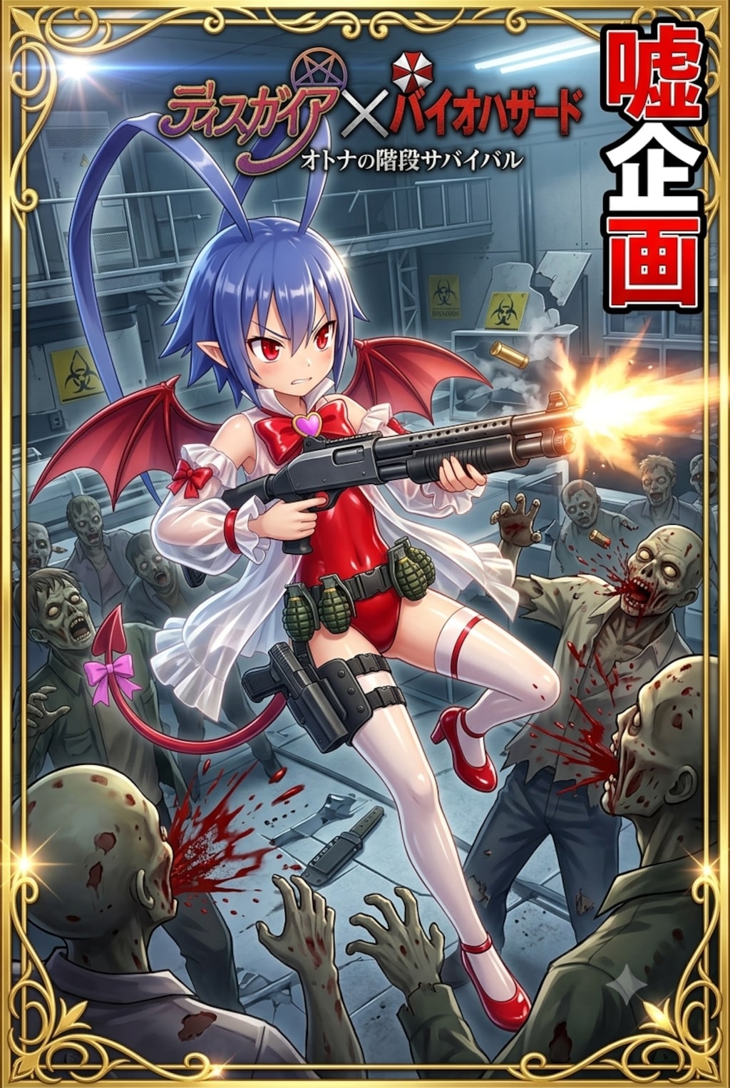 ディスガイア✕バイオハザード表紙　ラハール