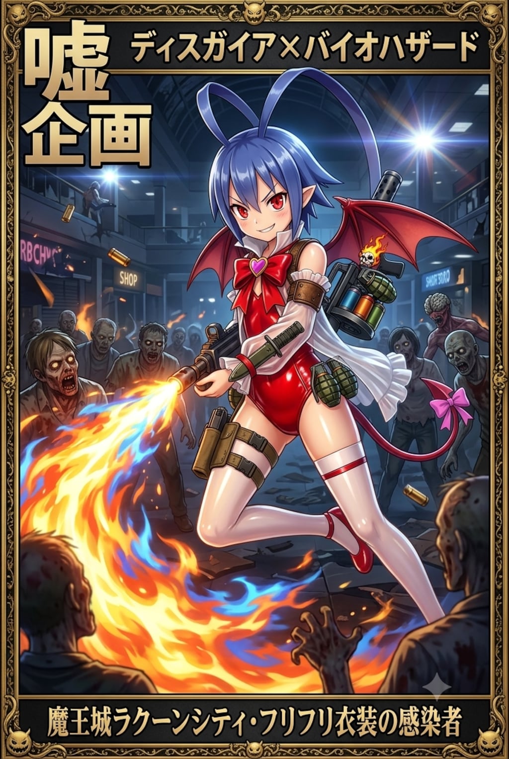 ディスガイア✕バイオハザード表紙　ラハール