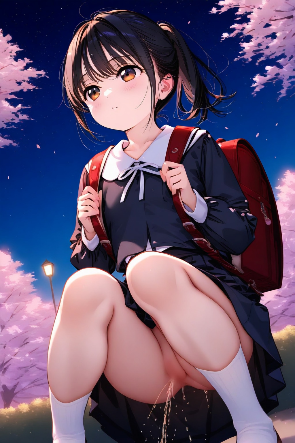 外でおしっこした