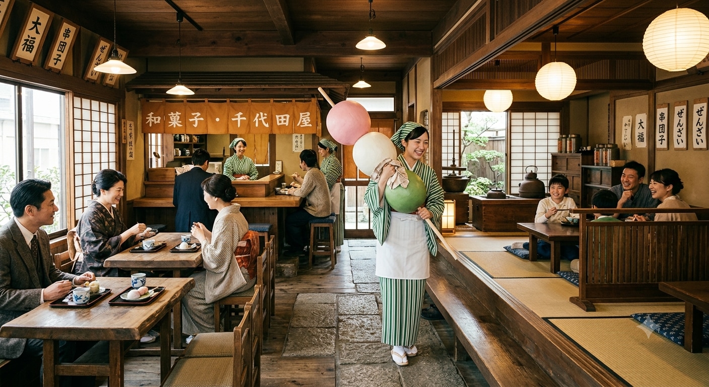 こちら当店名物の巨団子でございます