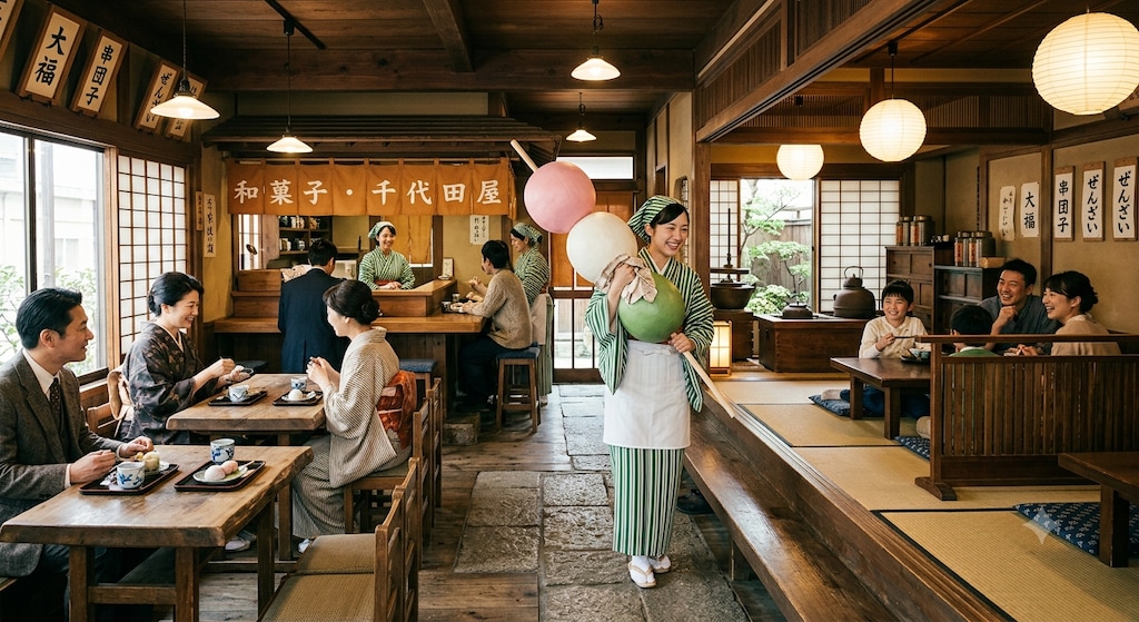 こちら当店名物の巨団子でございます