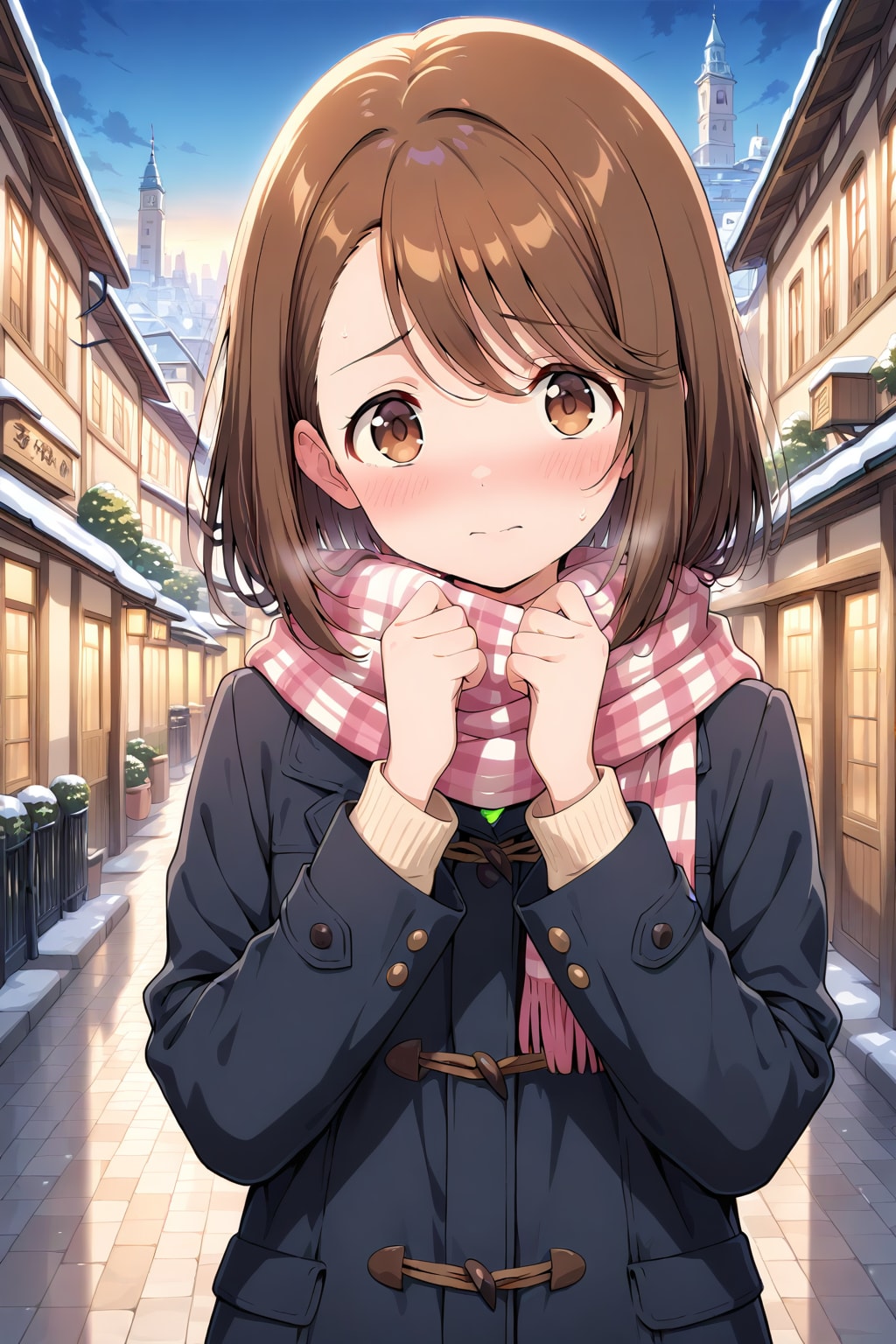 冬の街 18歳少女 | の人気AIイラスト・グラビア