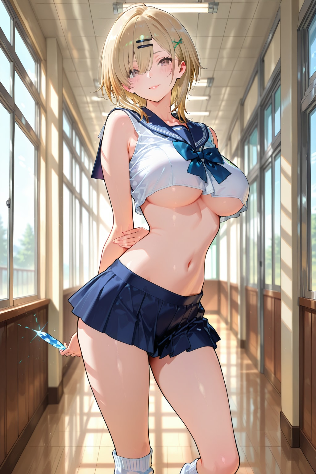 よその娘、弓倉万里奈　エロ制服