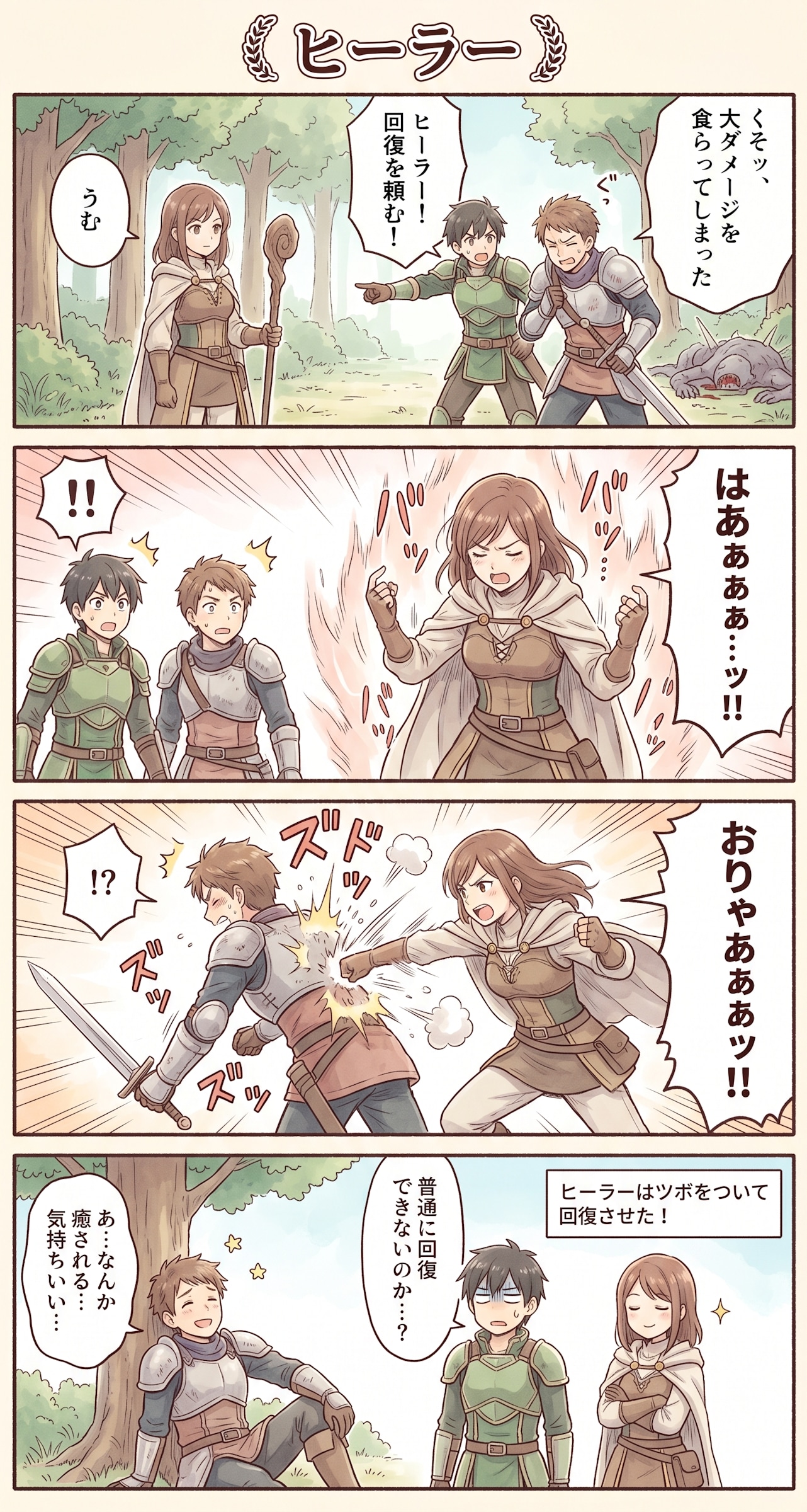 #53 ゆる日常4コマ・RPG編「ヒーラー」