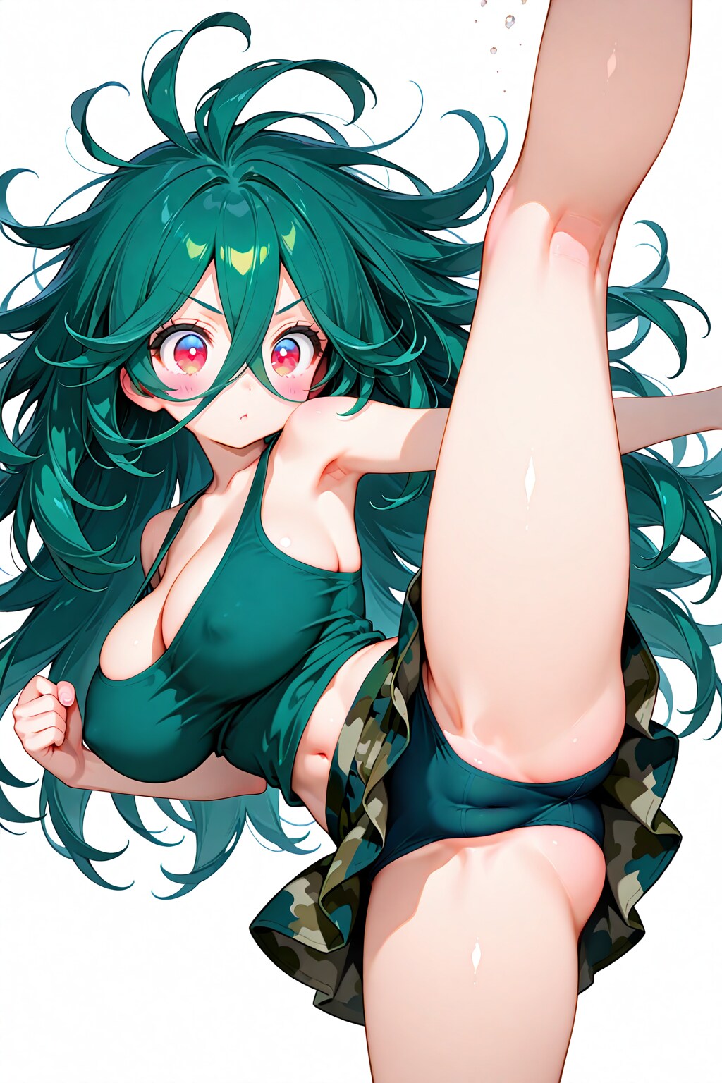 ハイキック＆失敗転倒