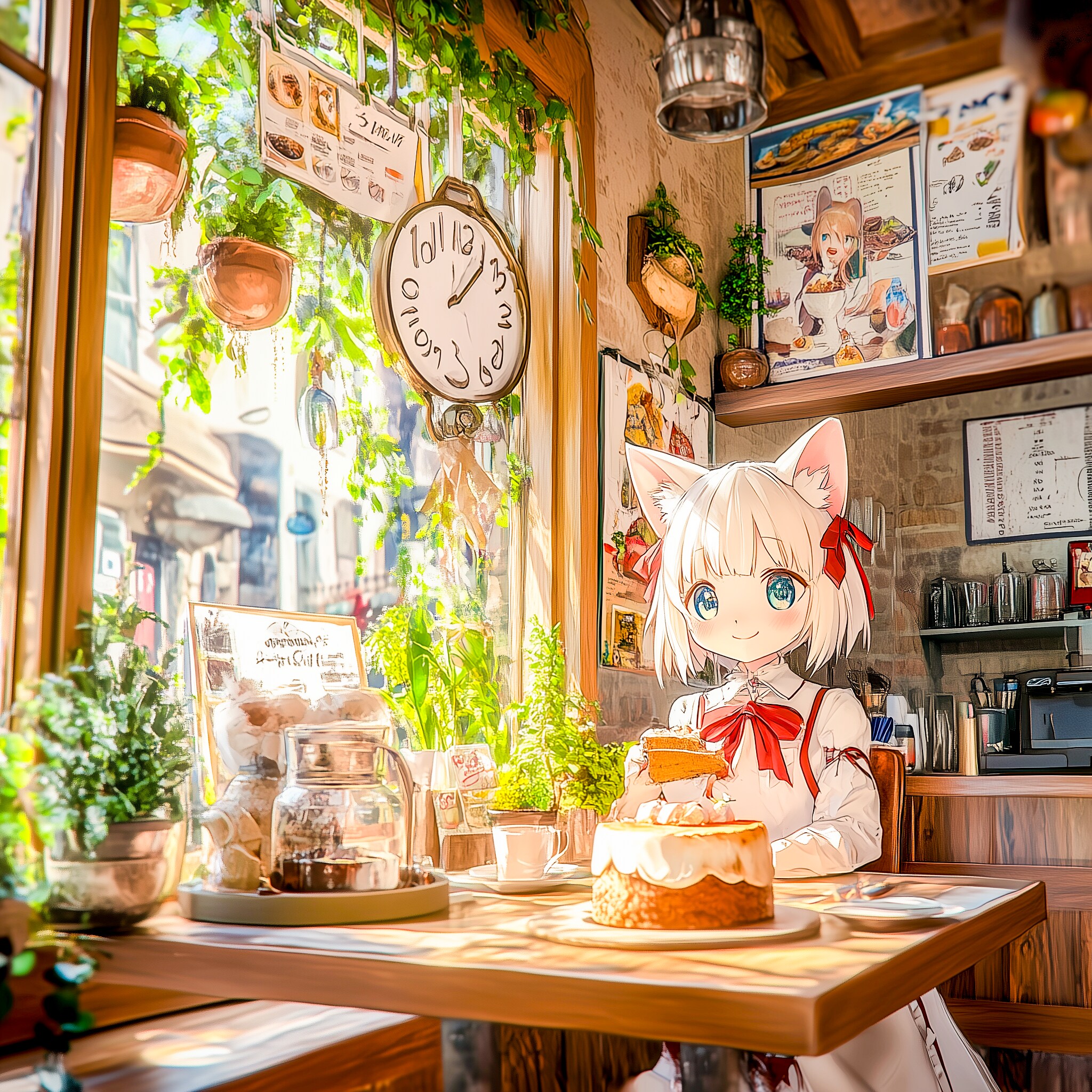 スイーツに目がないネコミミ娘 | の人気AIイラスト・グラビア