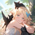 翼の生えた黒猫 3枚目