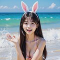 beauty-135 バニーで海に 3枚目