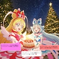 キュアアイドルとキュアニャミー、喜んでクリスマスケーキを配る 4枚目