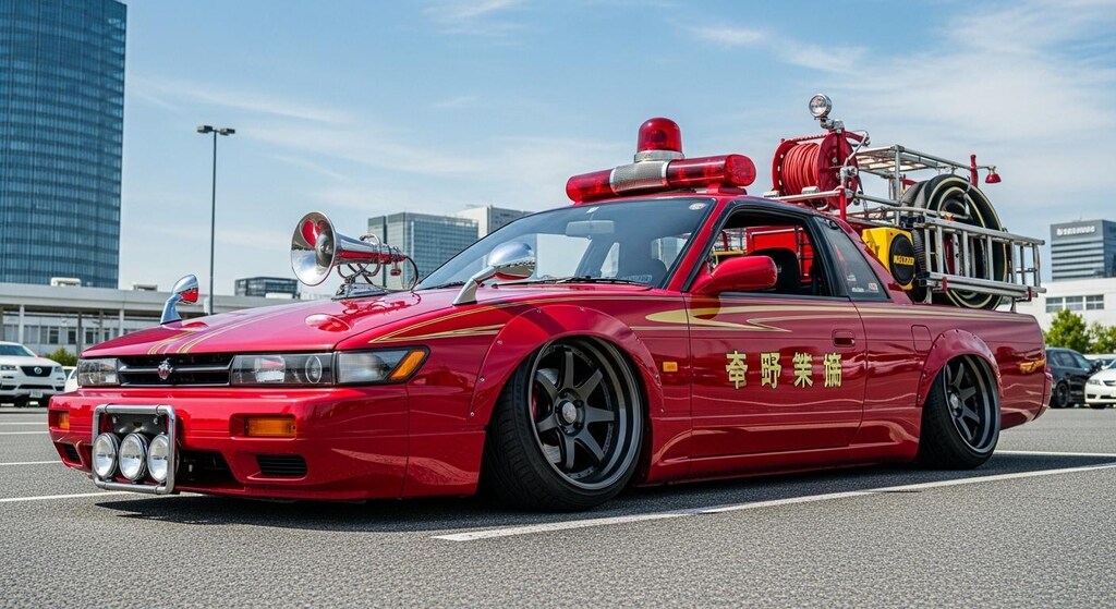S13シルビア消防車のドリ車