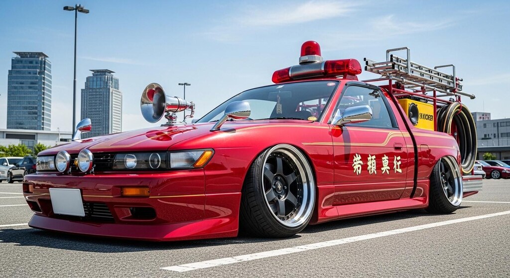 S13シルビア消防車のドリ車