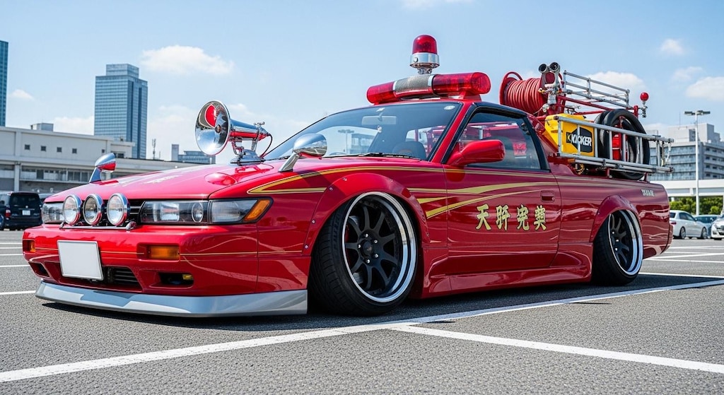 S13シルビア消防車のドリ車