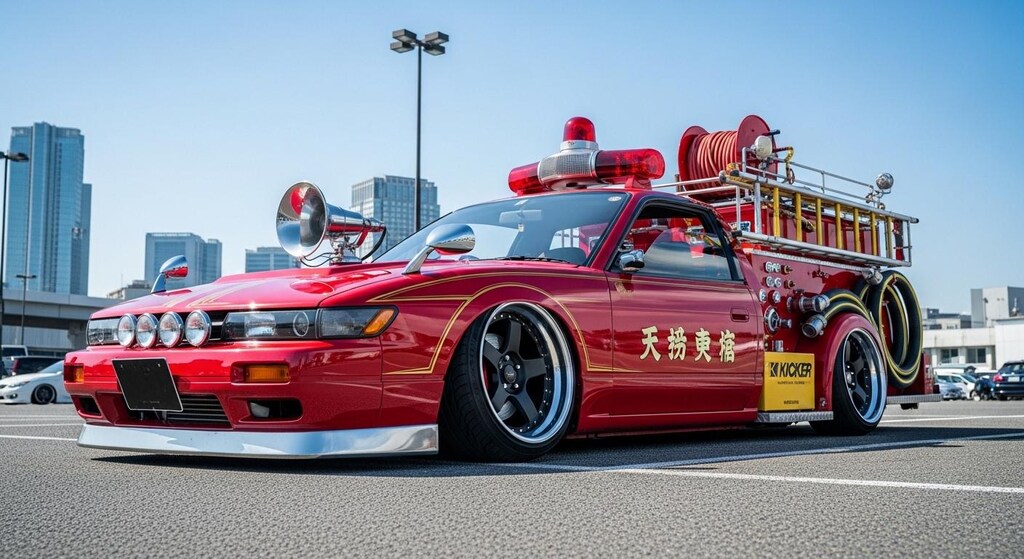 S13シルビア消防車のドリ車