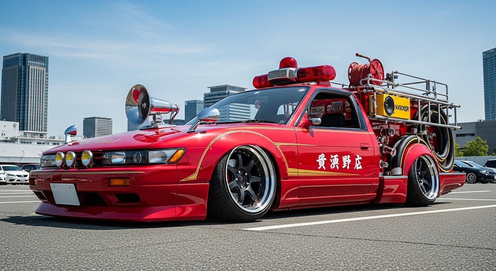 S13シルビア消防車のドリ車
