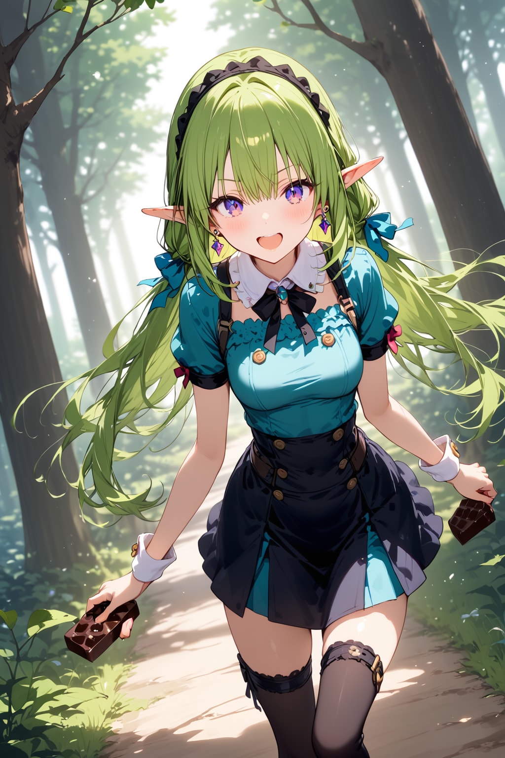 森のエルフとチョコ
