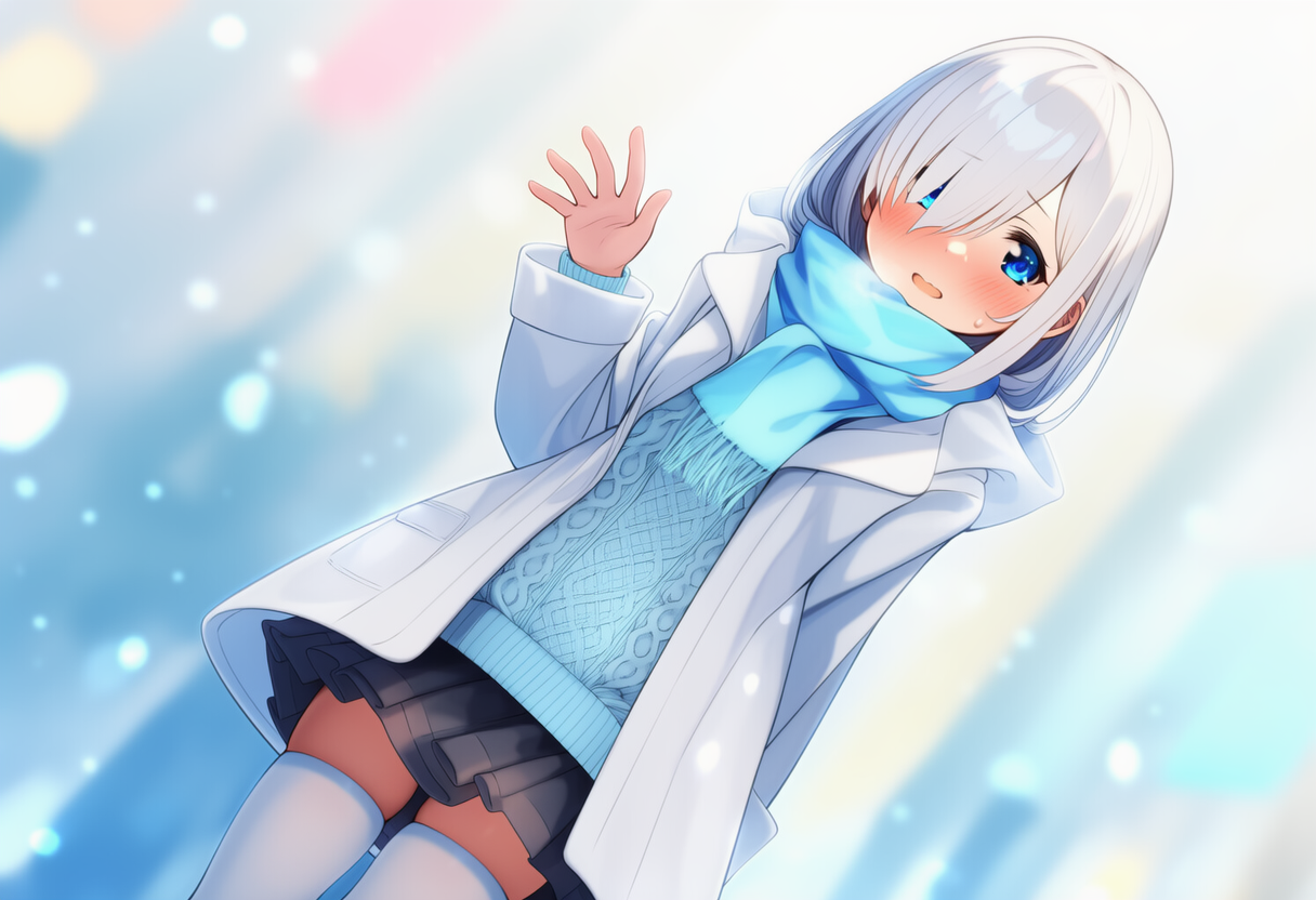 ギャル風冬コーデれんちゃん