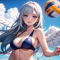 ビーチバレー×天使 2枚目