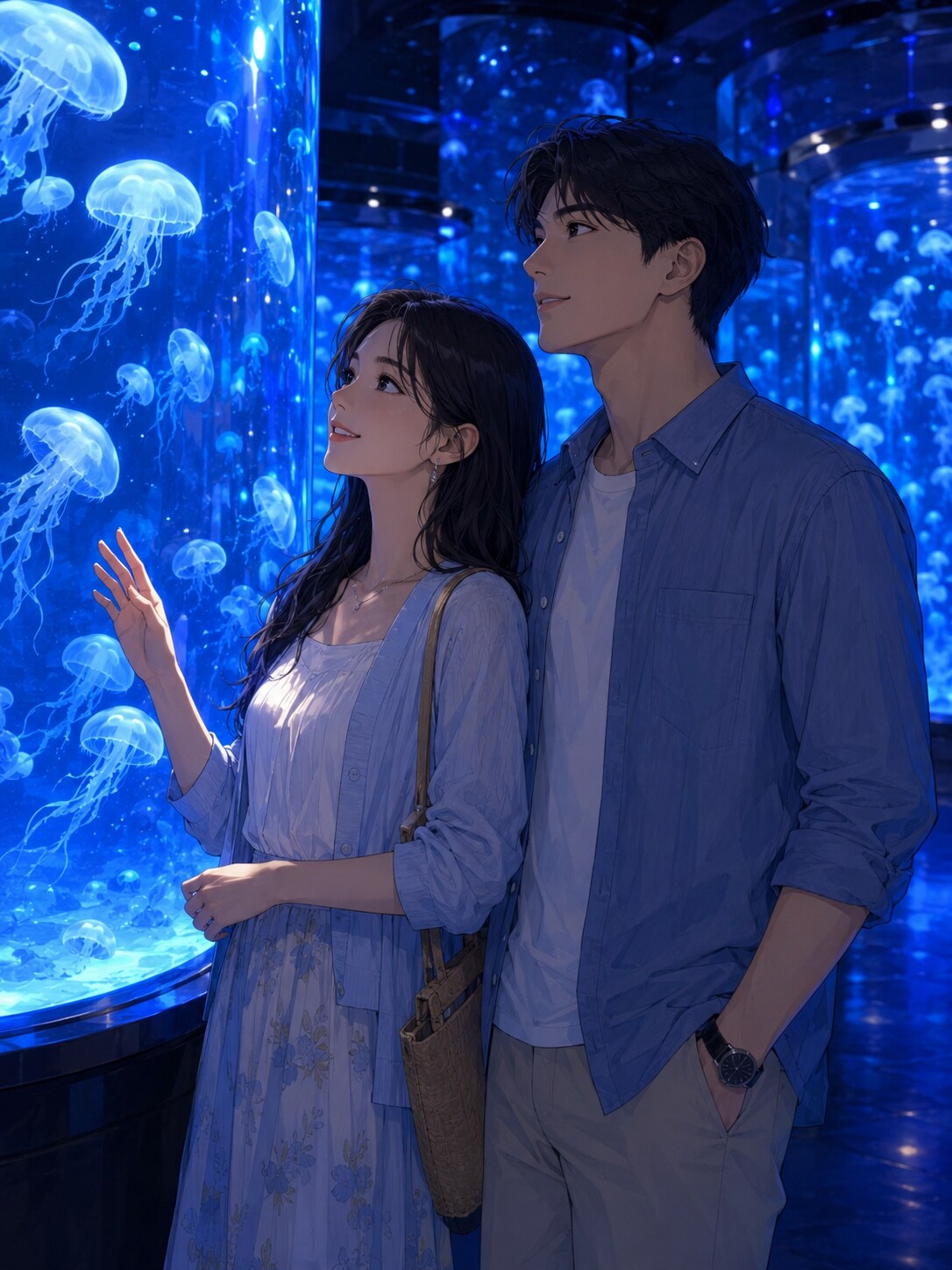 クラゲ水族館 | の人気AIイラスト・グラビア
