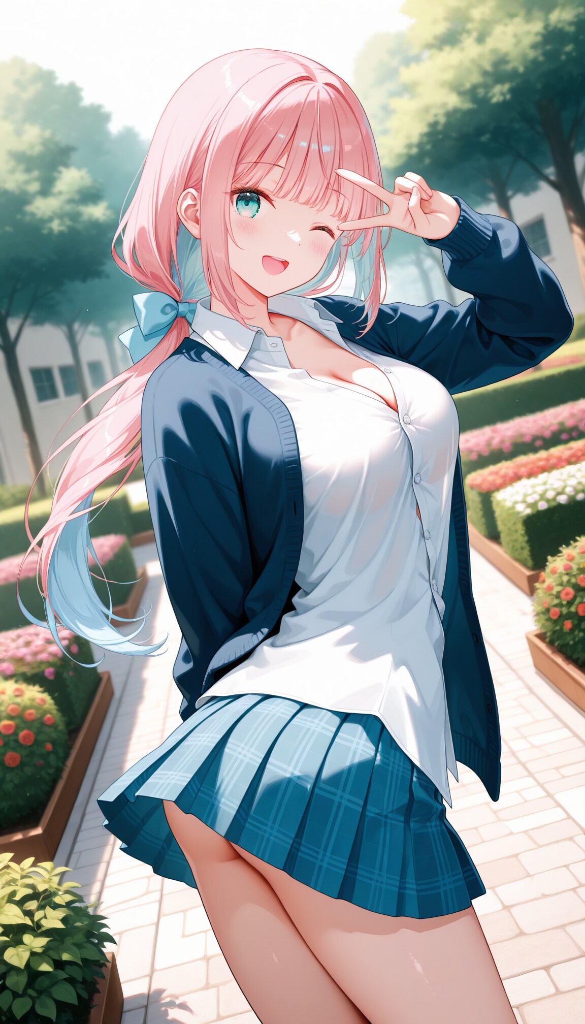 髪遊び