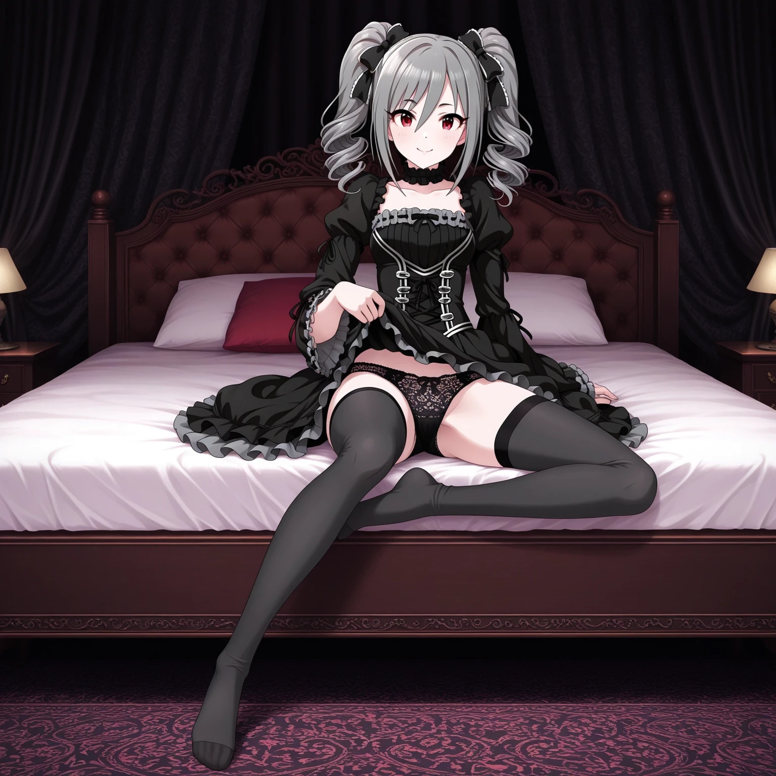 神崎蘭子【腰掛たくし上げパンチラ】