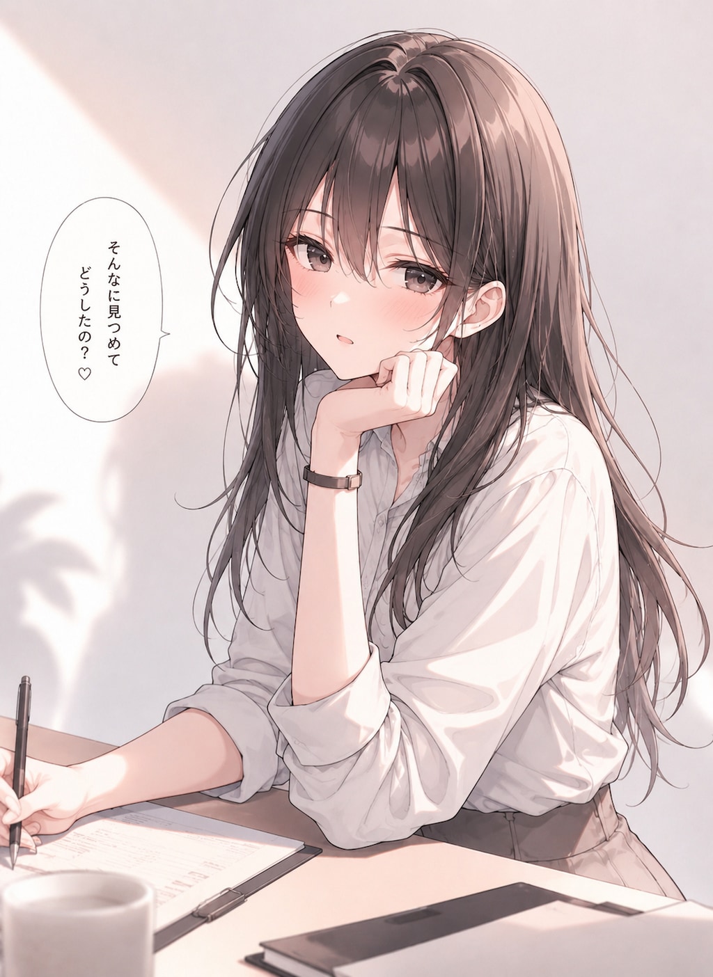 そんなに見つめてどうしたの？