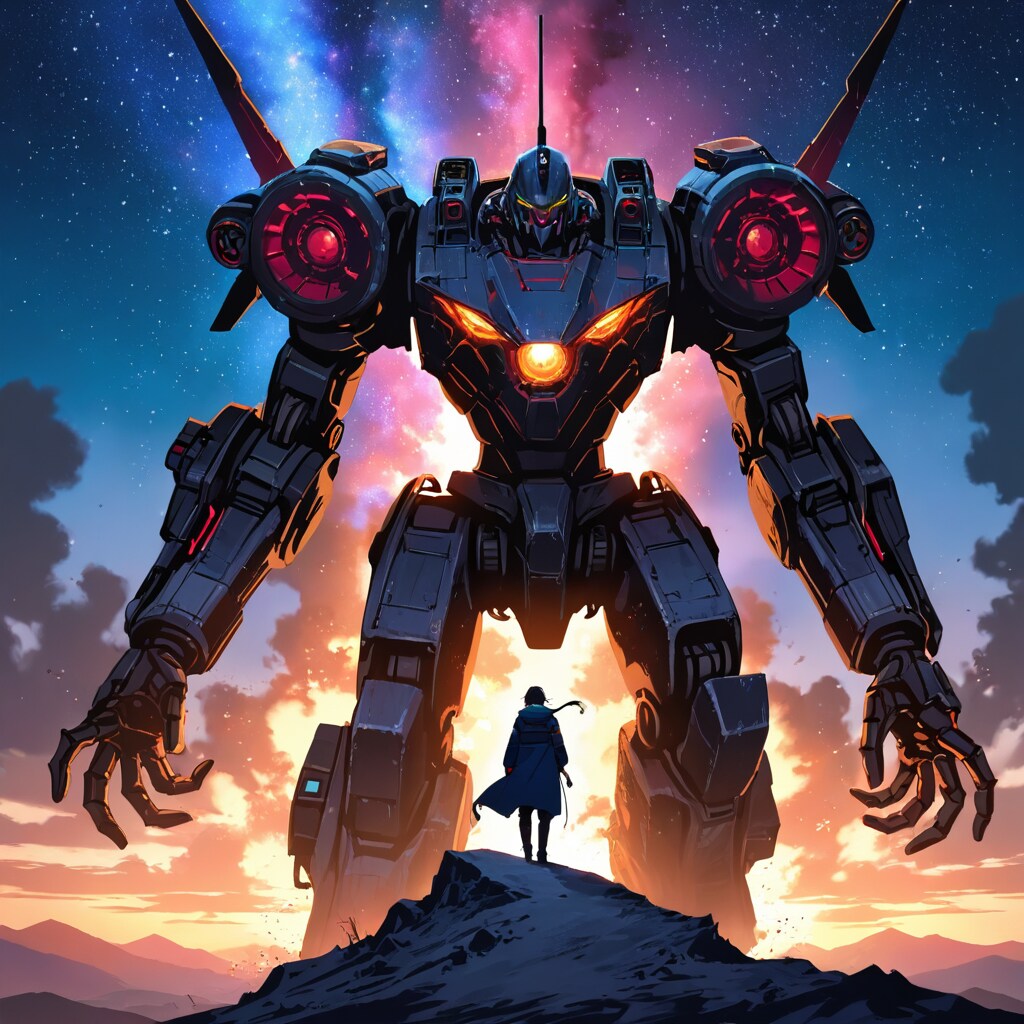 夕暮れのロボット