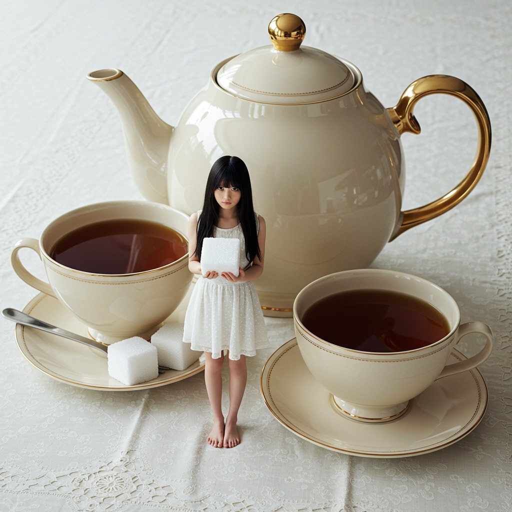 お茶会とポラ子