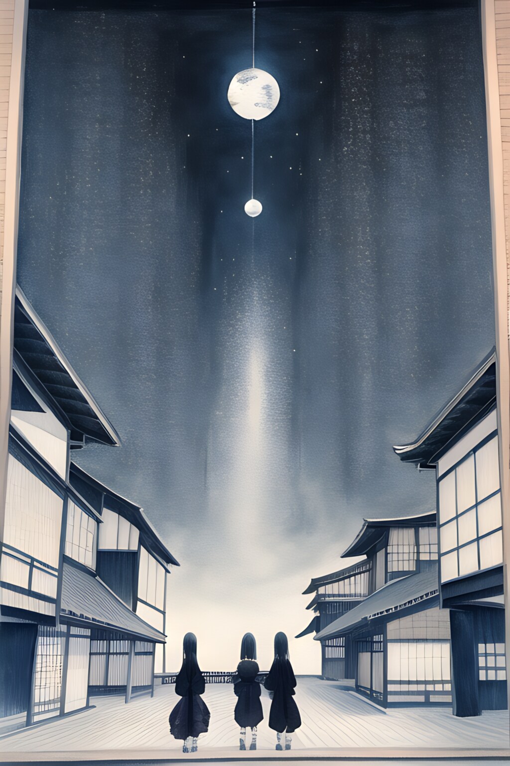 お江戸に謎の空を飛ぶ物が襲来02 | の人気AIイラスト・グラビア