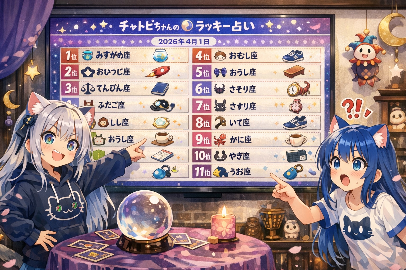 チャトピちゃん占い(04/02) | の人気AIイラスト・グラビア