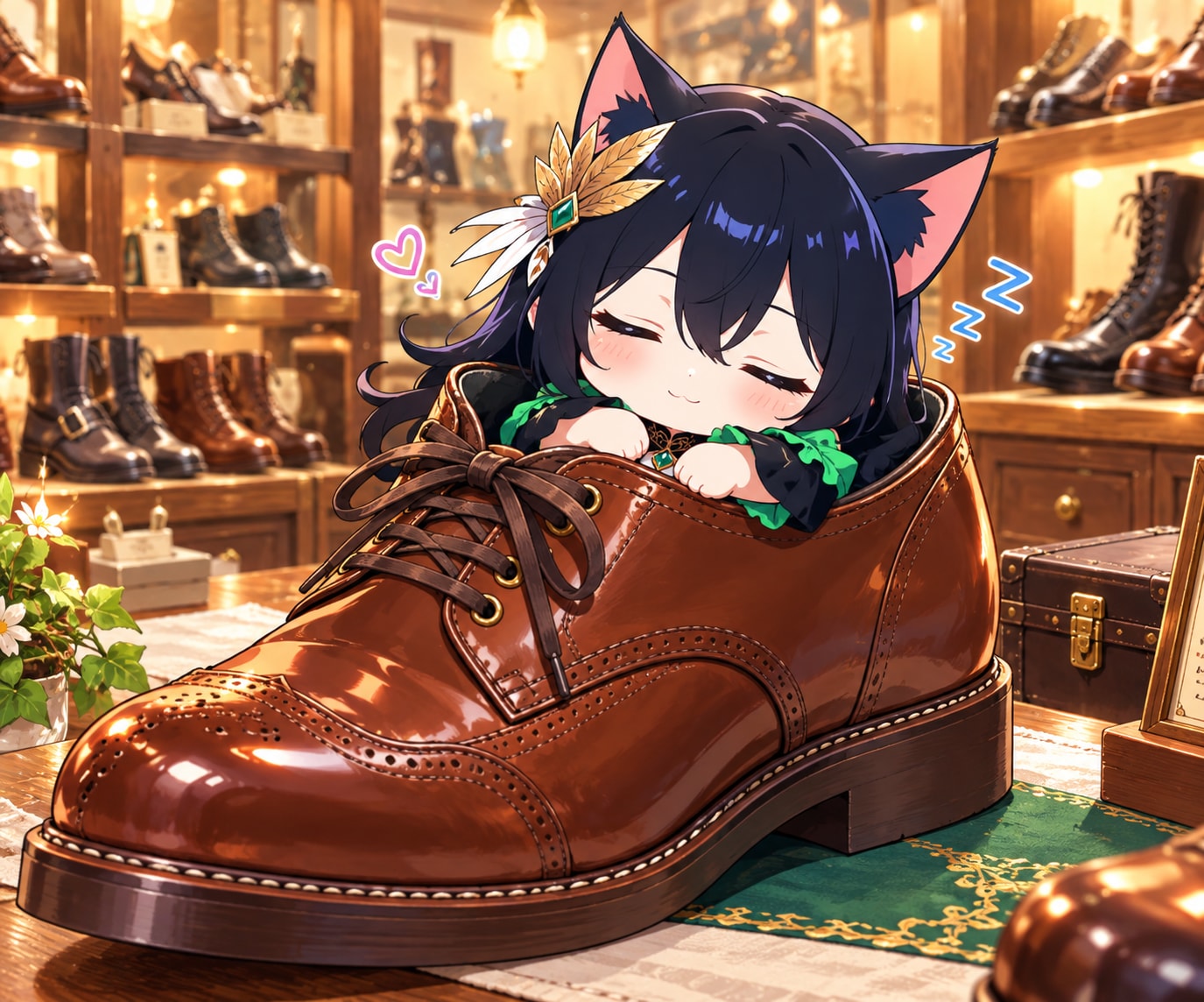 靴の中でお休み | の人気AIイラスト・グラビア