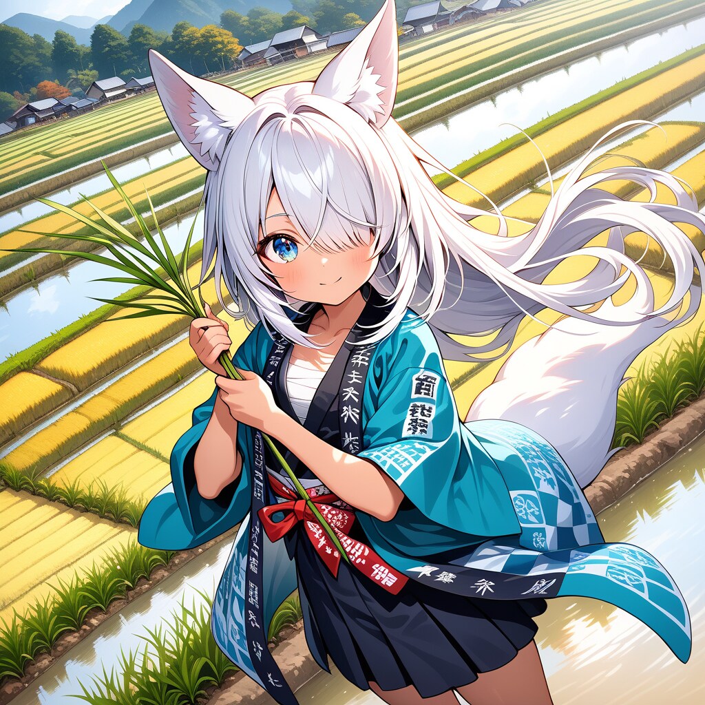 田んぼと狐娘・次女