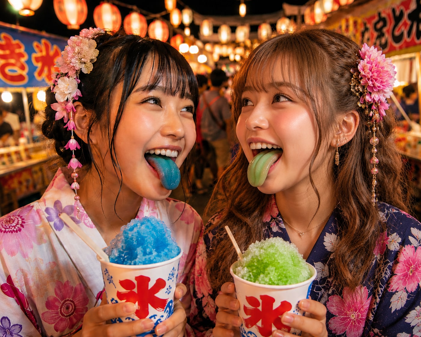 かき氷色のいたずら🍧