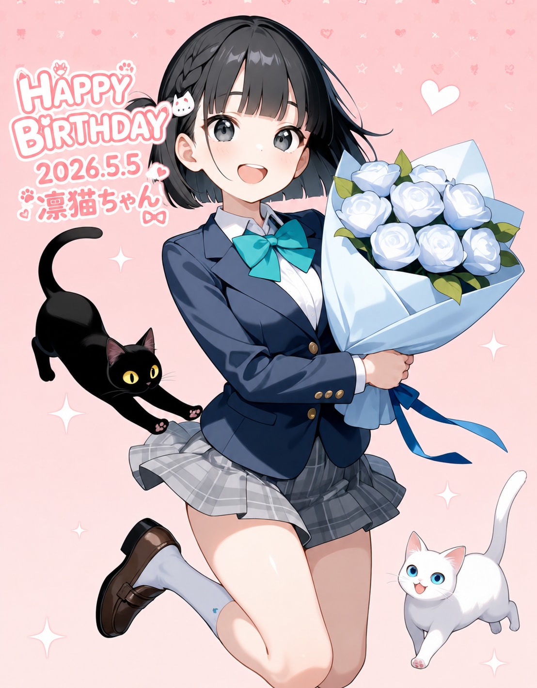 ハピバ🎉凛猫ちゃん | の人気AIイラスト・グラビア