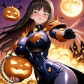 ハロウィンカボチャアーマーコスプレ人妻＆世紀末パワーアーマー 4枚目