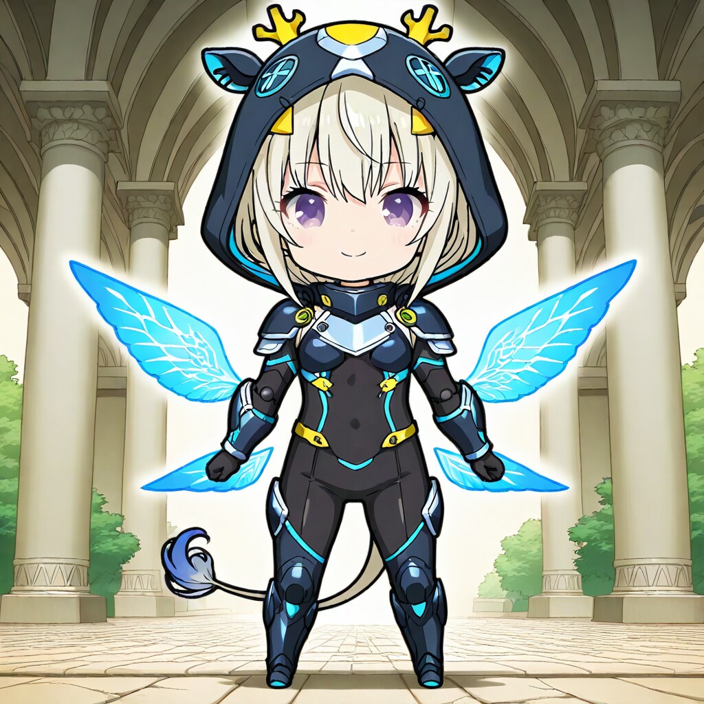 大神殿とアニマルフーディーメカちび子ちゃん | の人気AIイラスト・グラビア