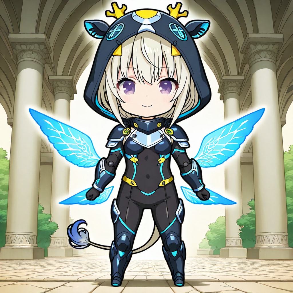 大神殿とアニマルフーディーメカちび子ちゃん