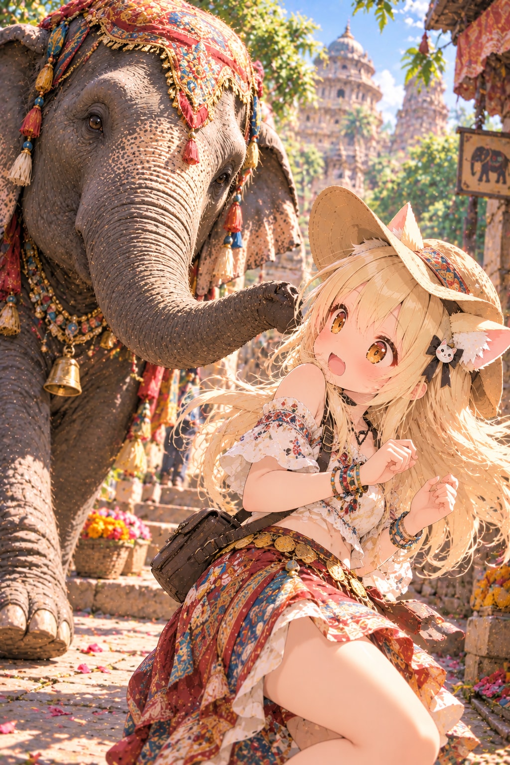 🐘 陽菜、インドでゾウと出会う！