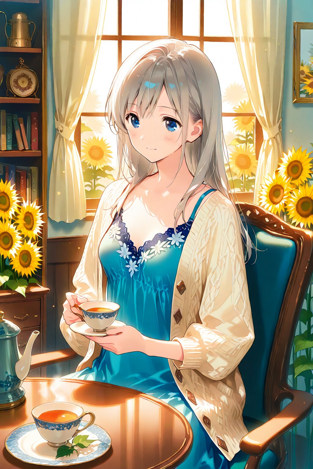 ひまわりの紅茶缶