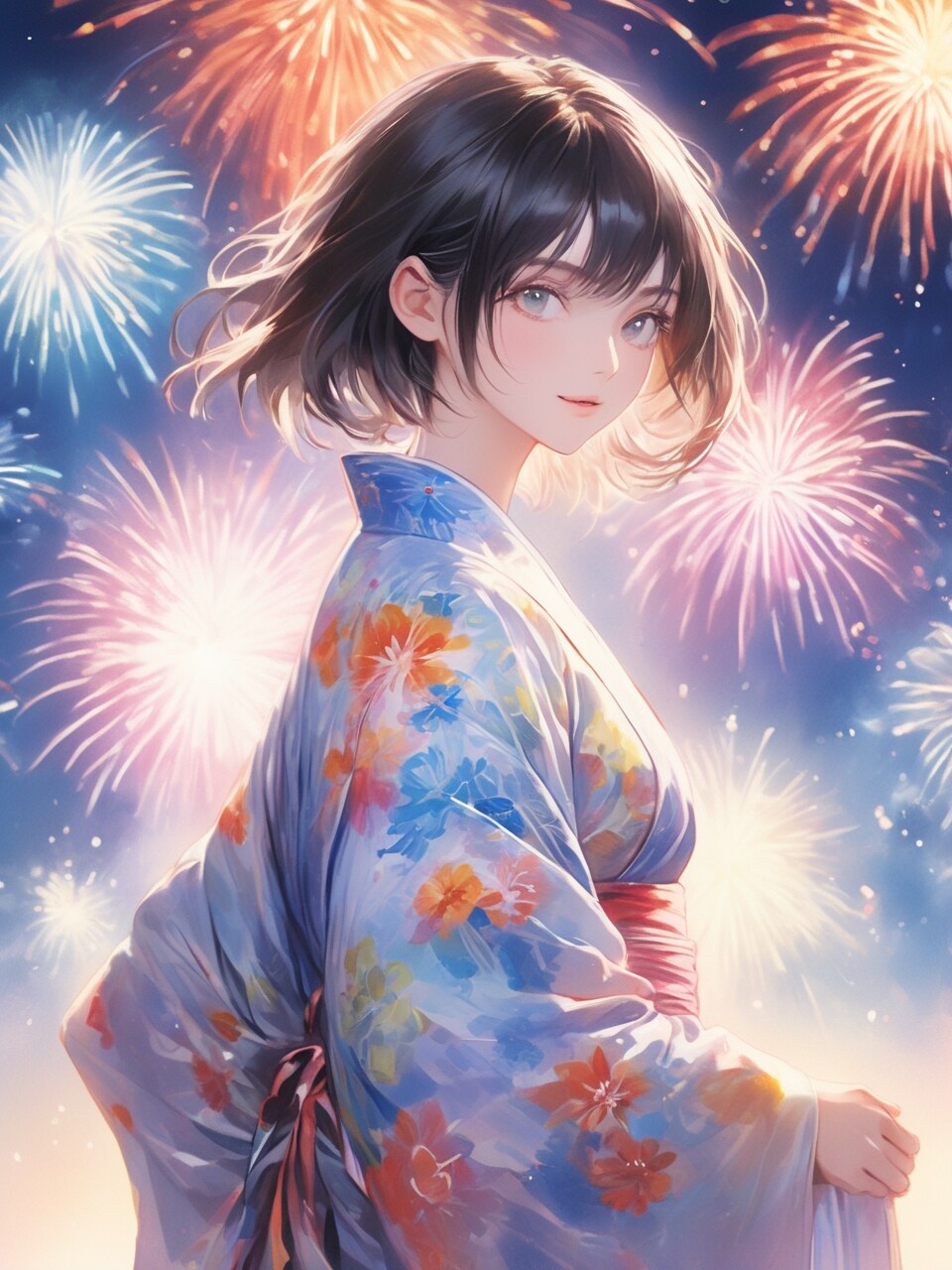 花火大会と浴衣女子XL