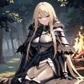 焚火とブロンド女騎士さん 3枚目
