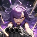 銃戦の紫髪ちゃん 2枚目