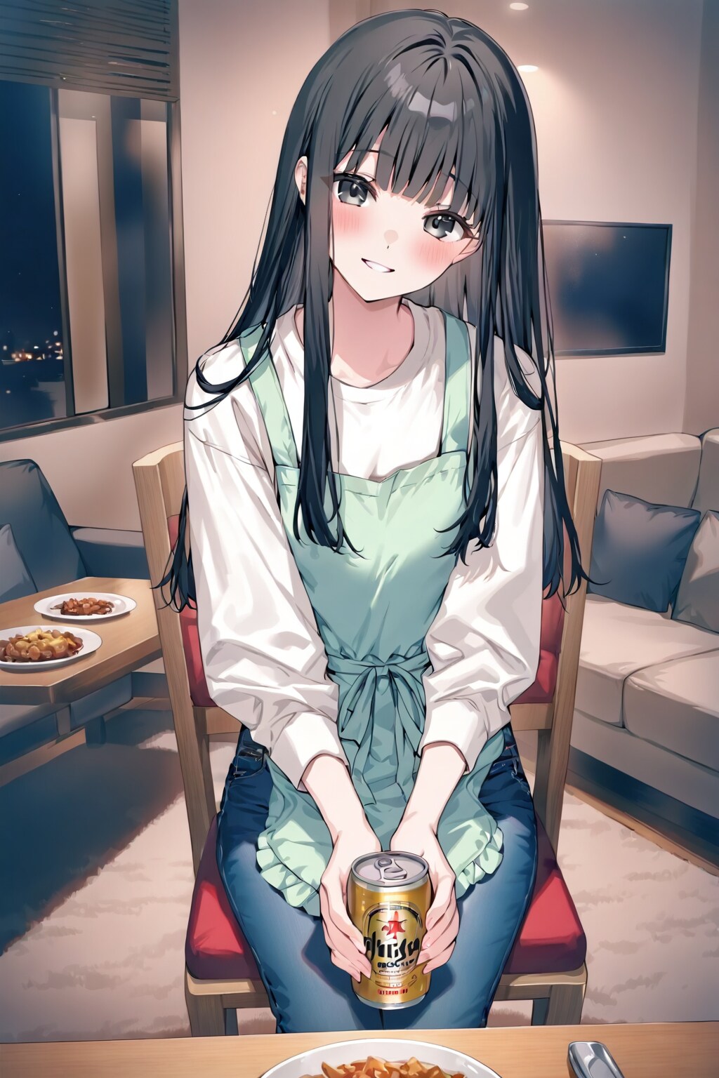 ビールを飲む女１５