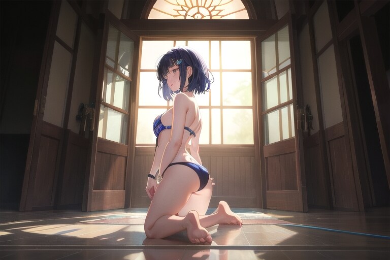 明るい中で