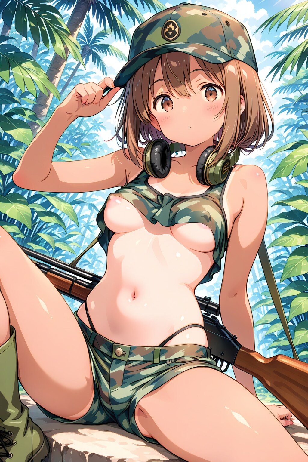 日焼け跡さん中乳軍参加
